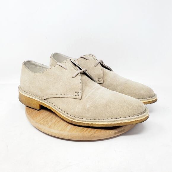 Clarks Originals Friya Point Shoes Womens 8.5 Sand Suede Crepe Sole Oxford Italy - Picture 6 of 12